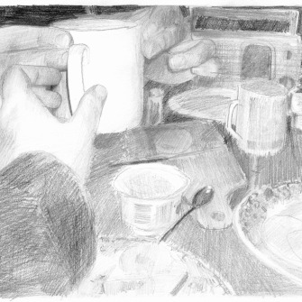 Cycle ,,Dinner’, drawing, 21_15 cm